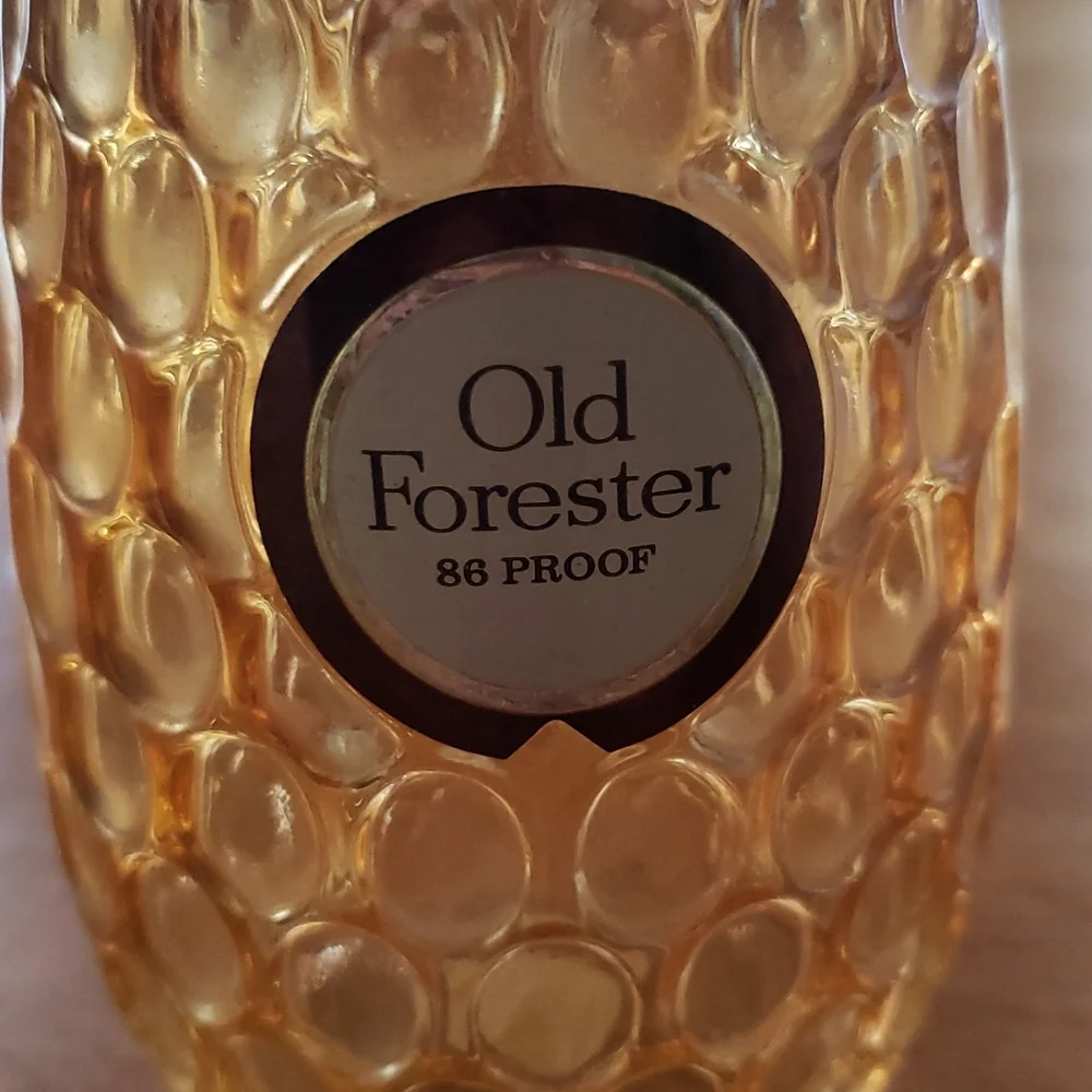 Old Forrester Vintage Gold Iridescent with labels Carnival Glass Thumbprint - Picture 3 of 4